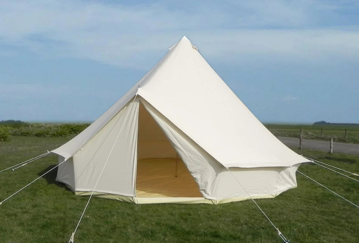 4M meter glamping cotton canvas safari bell tent Luxury 4 season winter outdoor safari camping waterproof living yurt tent