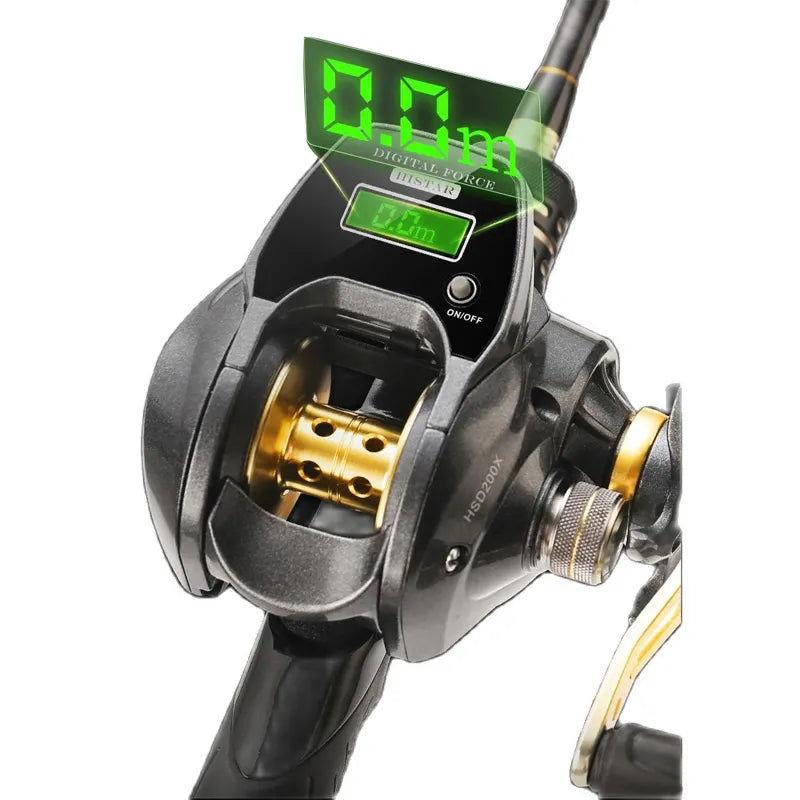 Digital Electric Fishing Reel Water Depth Measuring Fishing Reel High Speed LowProfile Line Counter Baitcasting Tools