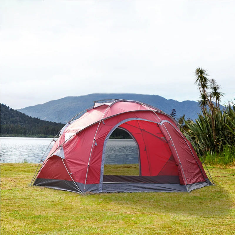 5-8-12 Outdoor Luxury Multi-Person Large Camping Tent Outdoor Climbing Park Fishing Grassland Yurt Canopy 1room With Big Space