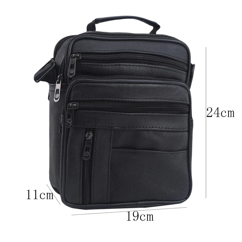 2022 New Casual Men's Business Genuine Leather Mini Crossbody Bag Cow skin Small Men Single Shoulder Messenger Bags High Quality