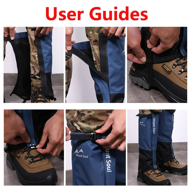 Hiking Legging Gaiters Waterproof Boot Shoe Leg Covers Hunting Climbing Camping Ski Travel  Leg Warmers Foot Covers Snow Gaiters