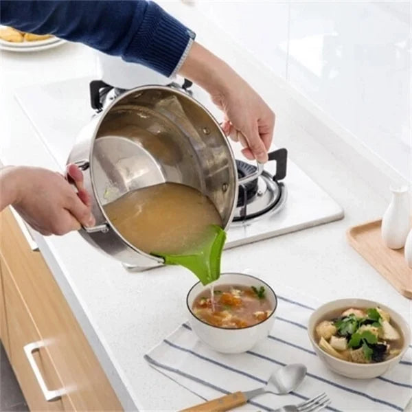 Anti-spill Drain The Kitchen Pots and Pans Round Rim Deflector Liquid Diversion Mouth Poured The Soup Kitchen Gadgets