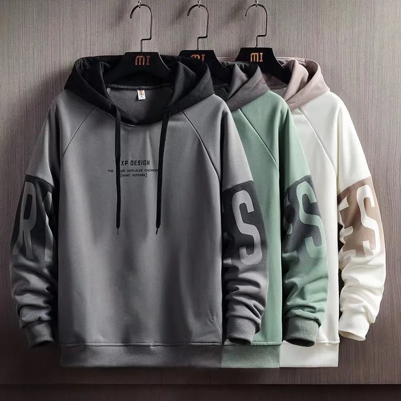 Spring Autumn Men's Hoodies Kpop Fashion Harajuku Letter Print Hoodies Sweatshirts Men Streetwear Trend Men Clothing Hoodies Men