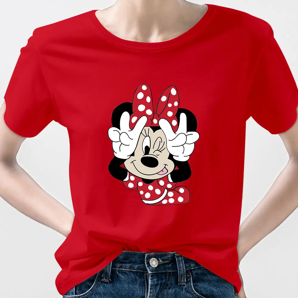 Urbano Mickey Mouse Disney T-Shirt Women's Clothing Summer 2022 Top Minnie Fashion Couple T Shirts Casual Cheap Free Shipping