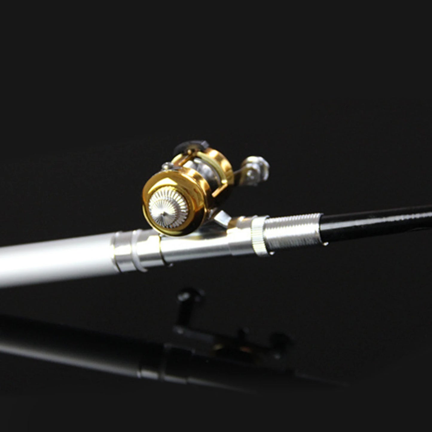 Portable Telescopic Pole Pen Shape Folded River Lake Fishing Rod with Reel Wheel