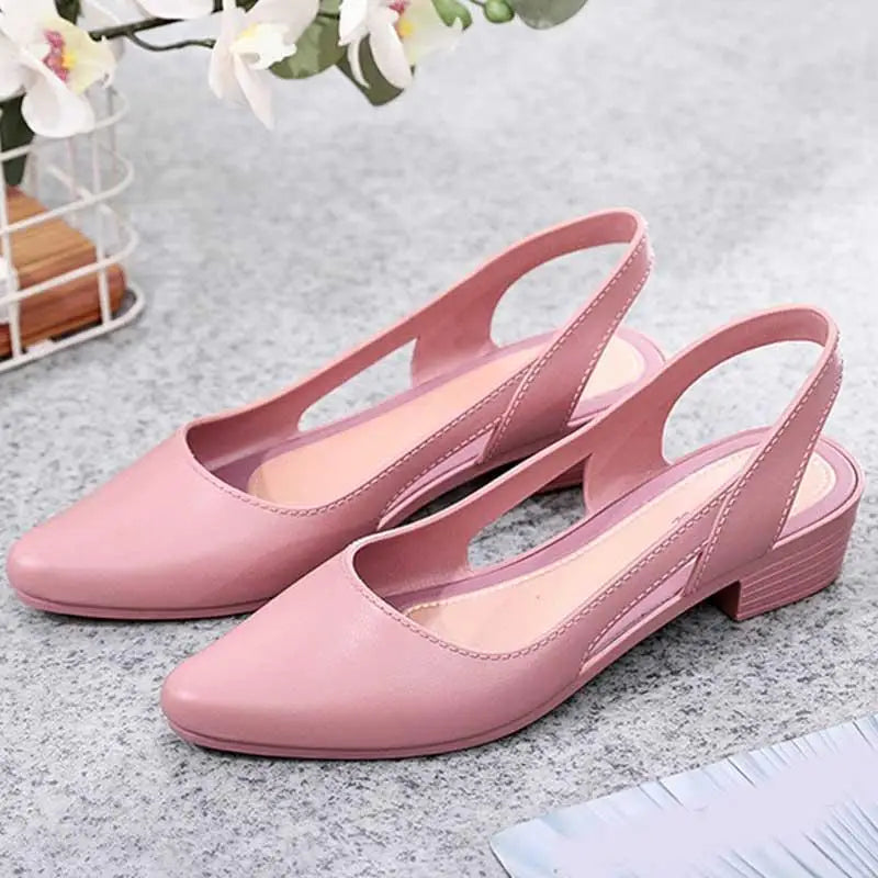 2020 Spring Women shoes apricot Pumps Pointed toe High Heels Comfort Slip On Female Wedge Shoes Black Pink Casual Ladies Shoes