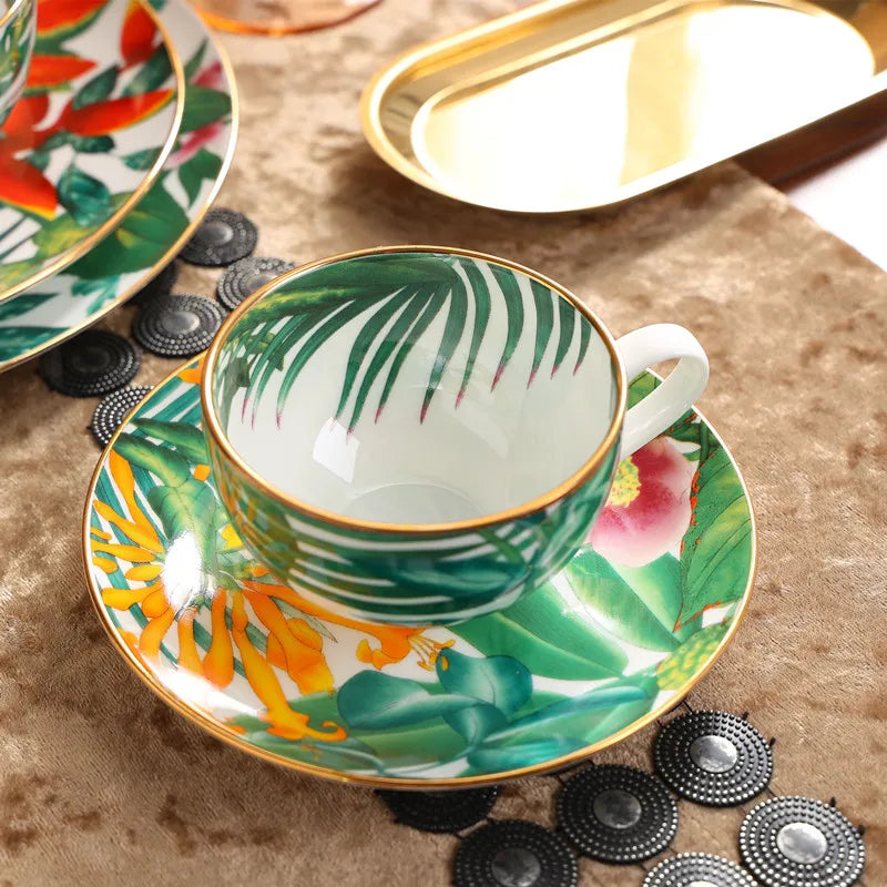 New Arrival Tableware Set Jingdezhen High-End China Household Bowl and Dish Luxury Phnom Penh Gift Porcelain Hylaea Plates