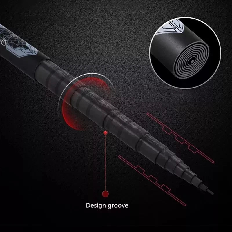 Super Light Hard Carbon Fiber Hand Fishing Rod Telescopic Fishing Pole Stream 3.6M/4.5M/5.4M/6.3M/7.2M/8M/9M/10M