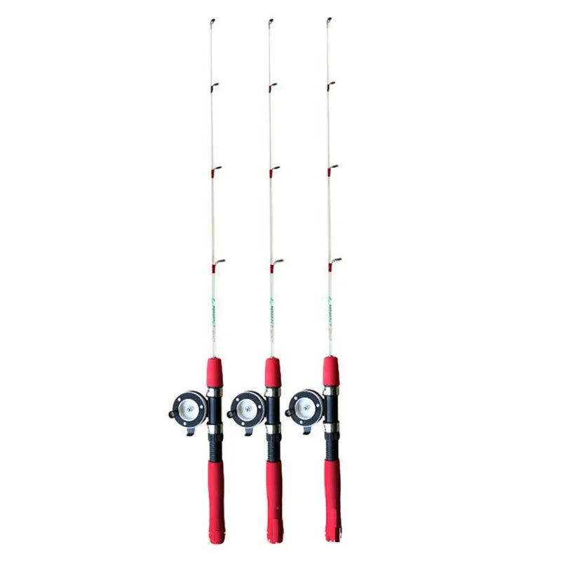 60cm/80cm/100cm Portable Winter Ice Fishing Rods Combo Casting Solid Hard Rod Fishing Reels Fishing Rod Sea Fishing Rods 1pc