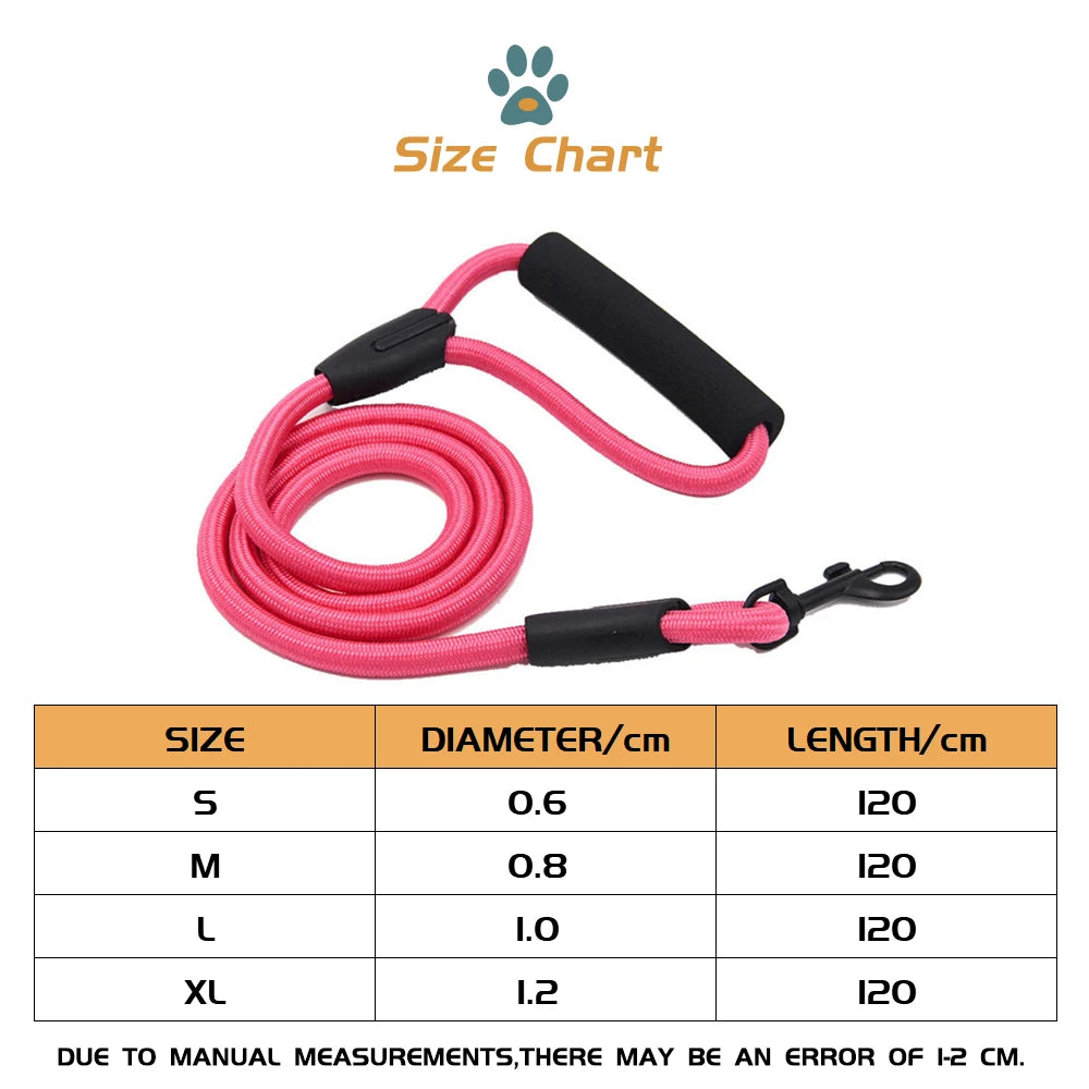 New Solid Dog Leash Rope For Small Large Dogs Outdoor Training Pet Belt Nylon Cat Leashes Lead For Chihuahua Accessories Stuff