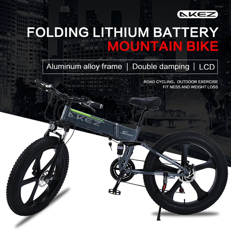 Electric Bike 1000W Motor Bikes Bicycles 48V ELECTR BIKE Mountain Bike Snow Bicycle 26×4.0 Fat Tire e bike Folded ebike Cycling