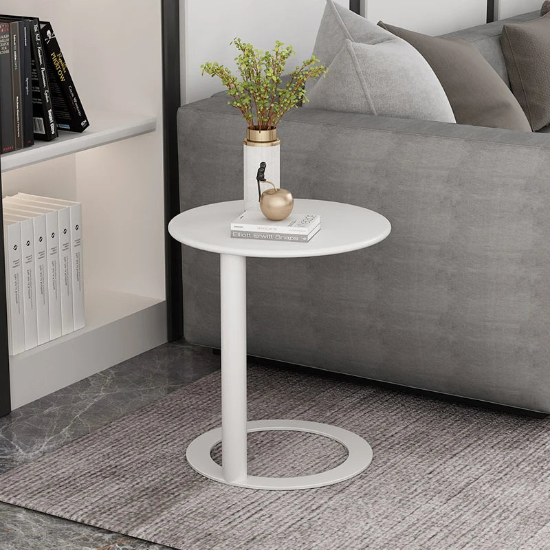 Nordic Coffee Table Iron Art Table Luxury Small Round Table Simple Living Room Furniture Coffee Table Bedside Mini Table