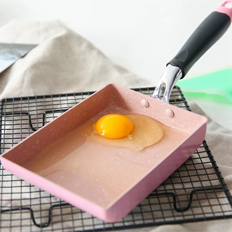 Breakfast Omelette Pan Non-Stick Japanese Egg Rolled Frying Pot Tamagoyaki Frying Pan Burning Egg Roll Pan Kitchen Cooking Tools