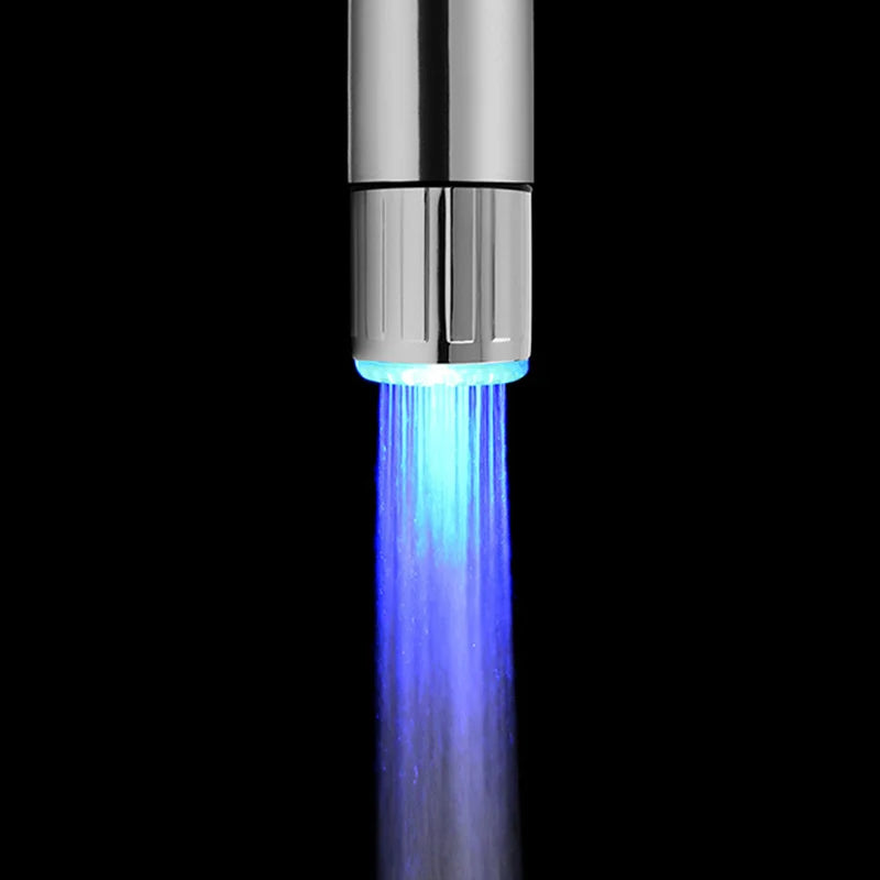 LED Temperature Sensitive 1/3/7-Color Light-up Faucet Kitchen Bathroom Glow Water Saving Faucet Aerator Tap Nozzle Shower