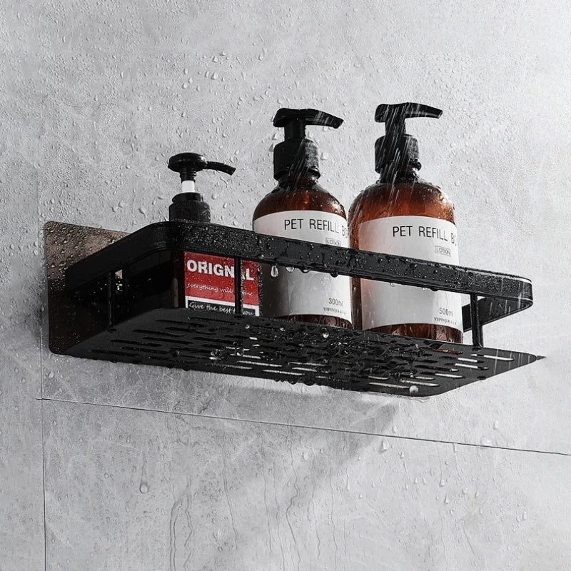 Bathroom Shelves No-drill Wall Mount Corner Shelf Shower Storage Rack Holder for WC Shampoo Organizer Bathroom Accessories