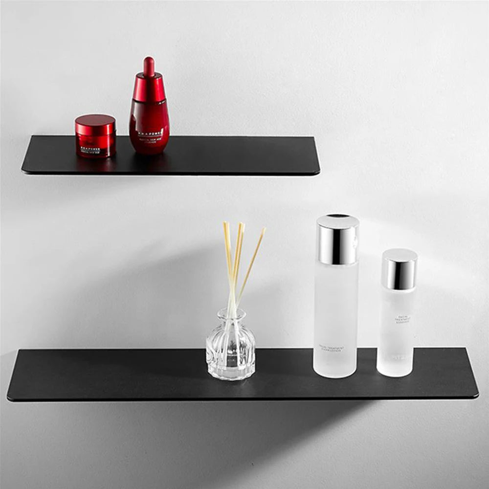 30-50CM Black White Gold Bathroom Storage Rack Shampoo Cosmetics Shelves Wall Mounted Shower Shelf Home Accessories