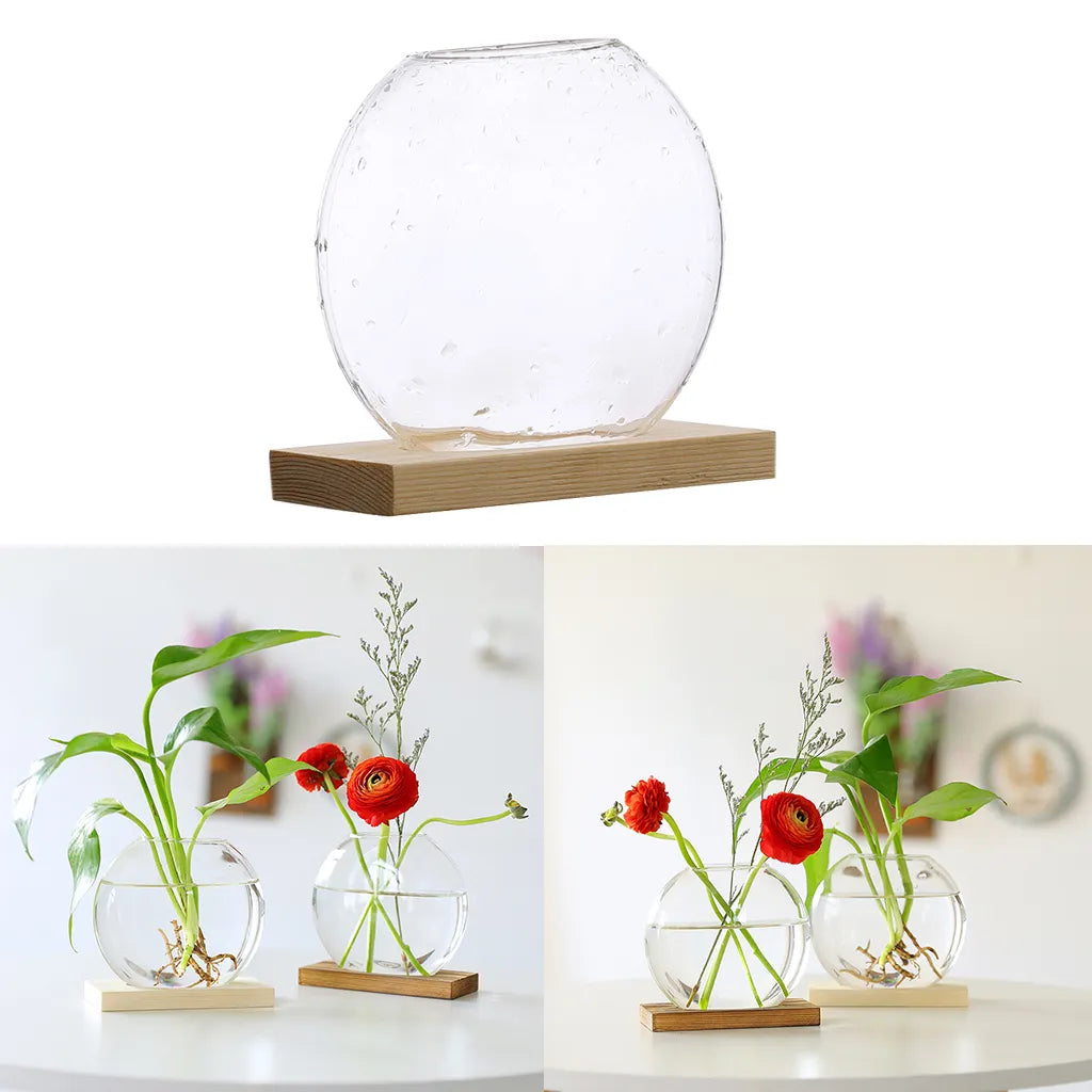 Cute Clear Hydroponic Plants Vase Home Office Desktop Decor Planter Gifts