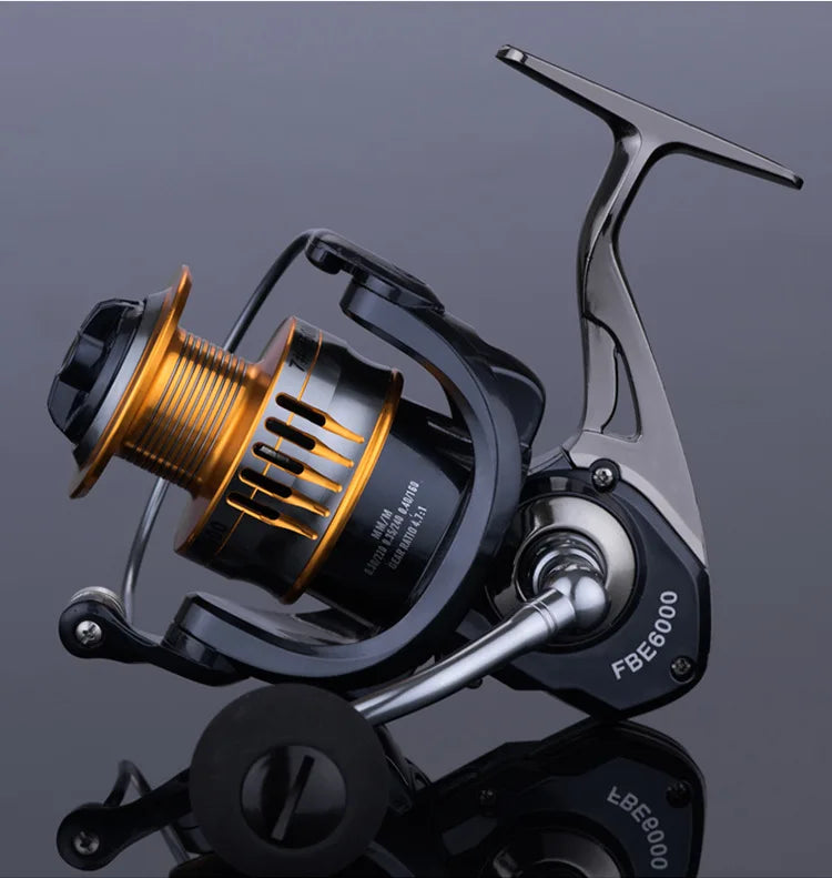 Fishing Reel 15Kg Max Drag All Metal Spool Spinning Reel 17+1 Bearings Water Resistant 5.0:1 Gear Ratio Spinning Fishing Reel