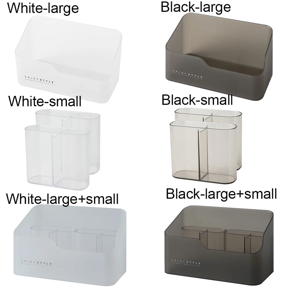 Plastic Makeup Bathroom Storage Box Cosmetic Organizer Desktop Make Up Jewelry Storage Case Sundries Table Container Organizer