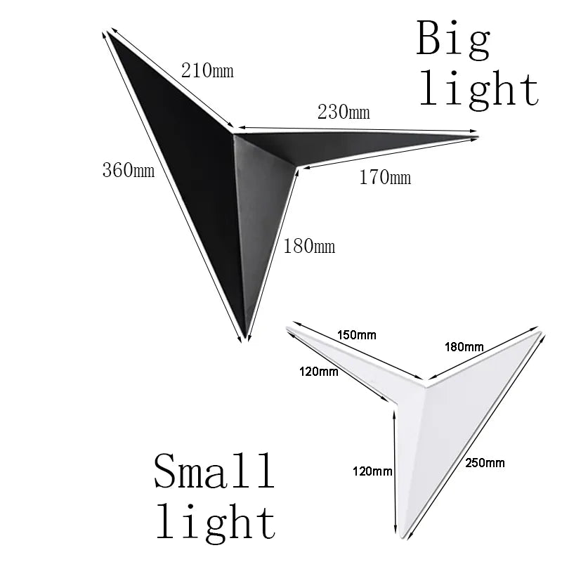 Modern minimalist triangle shape LED Wall Lamps Nordic style Indoor Wall Lamps Living Room Light 3W 5W AC85-265V Simple Lighting