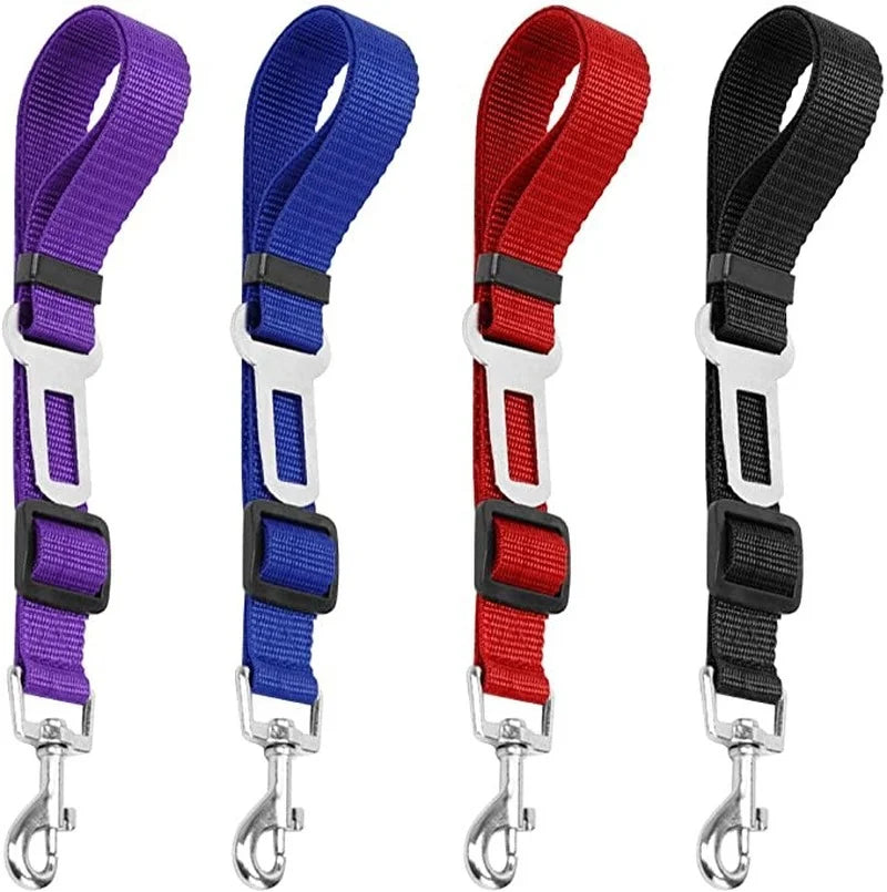 Nylon Dog Leash Adjustable Retractable Car Seat Belts Safety Belt Suit Most Vehicle Small Medium Travel Clip French Bulldog