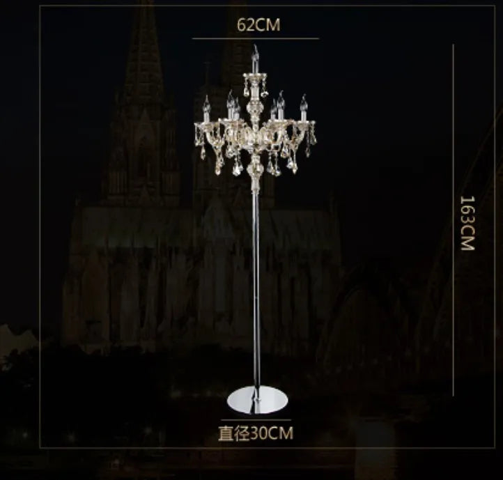 Crystal Floor lamp Fashion modern  French Modern stand Lights Crystal Abajur cristal for living room lights bedroom lamps