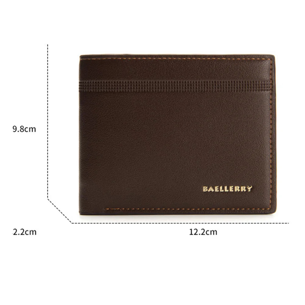 2023 New Men Wallets Name Customized Card Holder High Quality Male Purse PU Leather Business Men Wallets Carteria