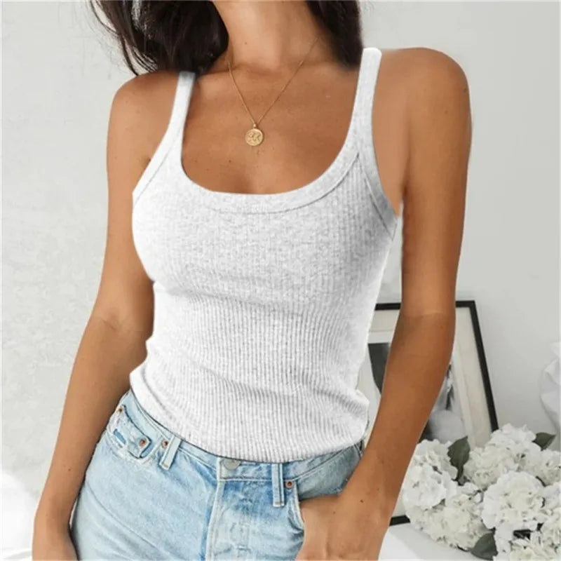 V-neck Halter Sexy Camisole Top 2022 Summer Women Sexy off-Shoulder Solid Color Sleeveless Camis Women's Clothing Tanks Tops