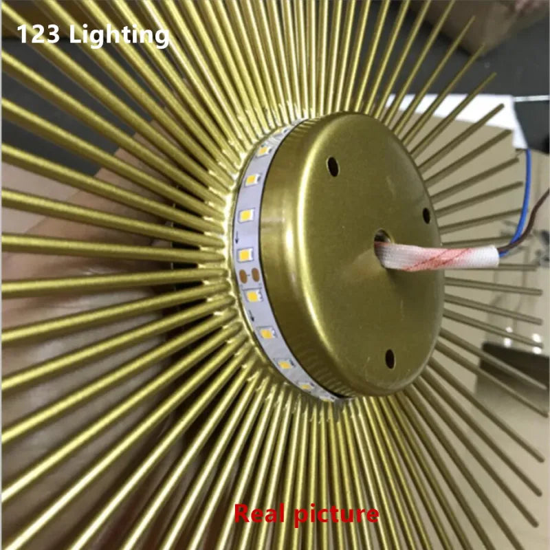 New Unique Circular Metal Led Wall Lamps Foyer Dining Room Bedside Wall Lights Sconce Retro Home Deco Light Fixtures Art Design