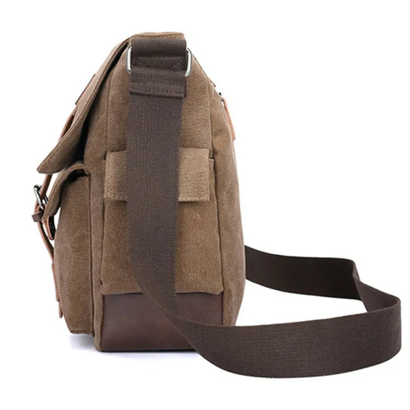 Men's Vintage Canvas Bag Men Casual Crossbody Bag For Men Messenger Bag Man Travel Shoulder Bags Bolsa Masculina High Quality