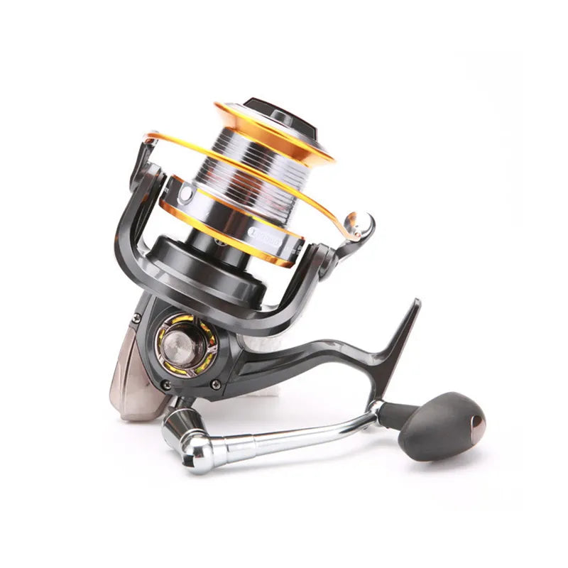 Far Throw Fishing Reel Metal LJ 4000-9000 Series 4+1 BB Bevel Cup Freshwater Reservoir Lure Spinning  Fishing Wheel