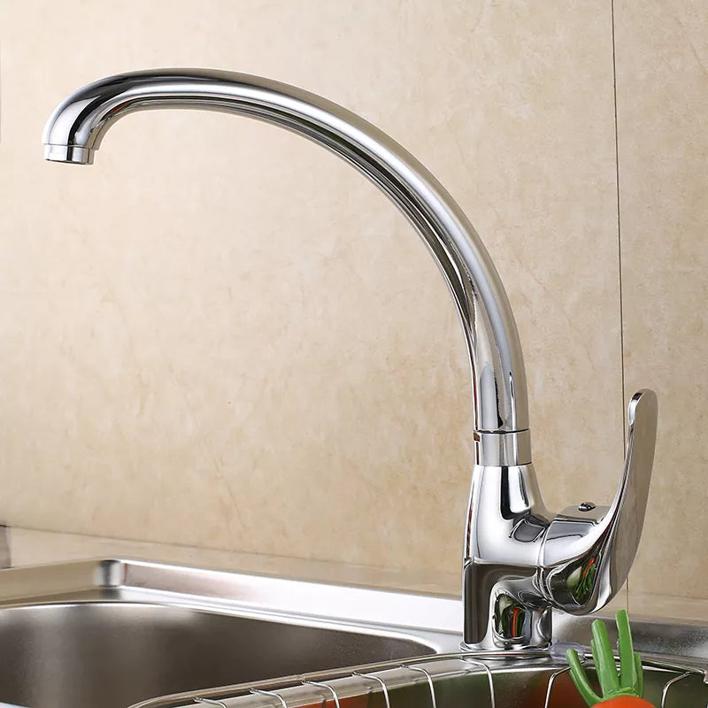 SHAI Kitchen Faucet 360 Degree Swivel Solid Zinc Alloy Kitchen Mixer Cold and Hot Kitchen Tap Single Hole Water Tap