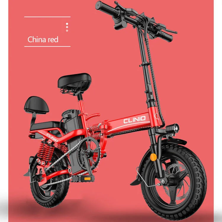 Electric bicycle 14 inch mini electric bicycle 48v15ah 32ah city eBike 400W powerful mountain bike / full throttle sports car