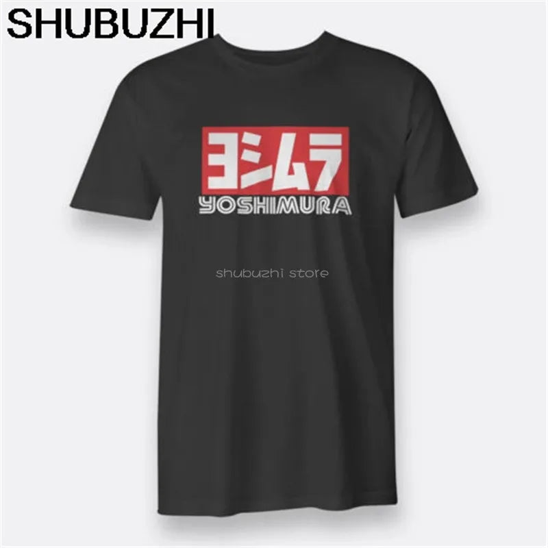 Yoshimura Japan Men's Tees S To 5XL Black T Shirt Short Sleeves New Fashion T-Shirt Men Clothing Letter Top Tee sbz6149