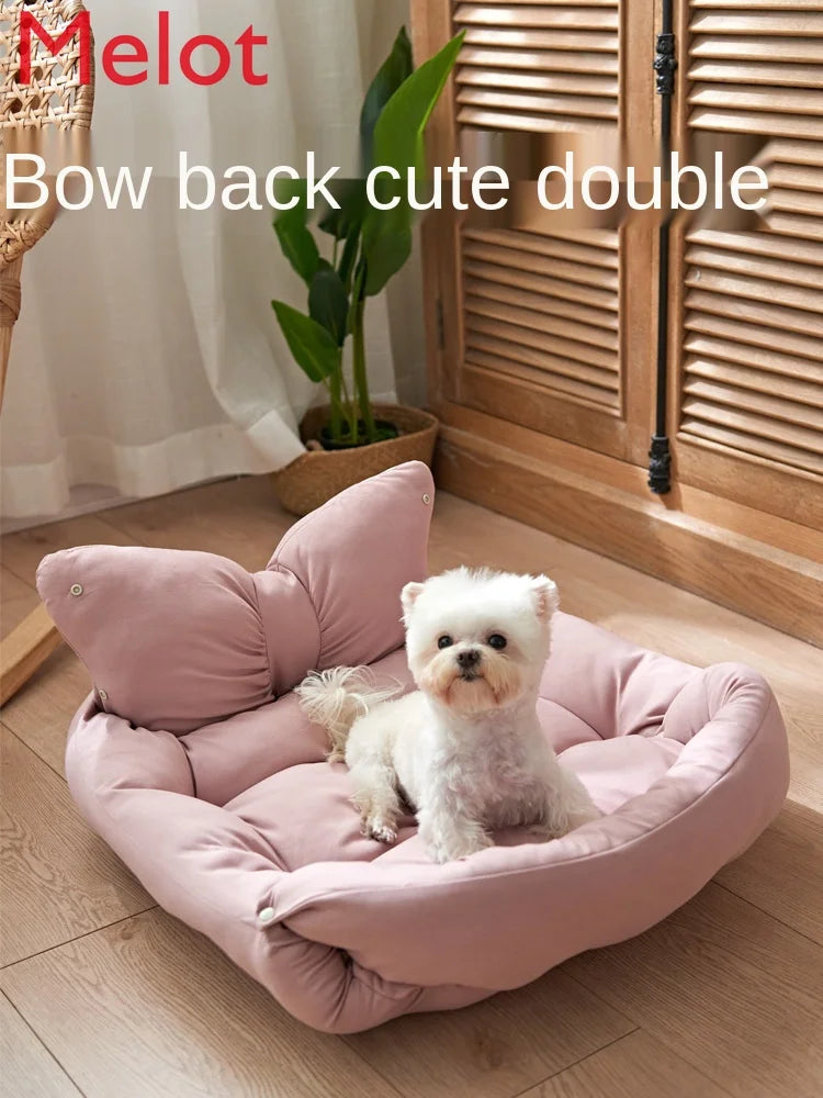 Pet Bed Mat Cushion Dog Sofa Bed Cat Nest Dual Use Lounger Puppy Kennels Tray Pet Sleeping Products Cozy Soft Beds Accessories