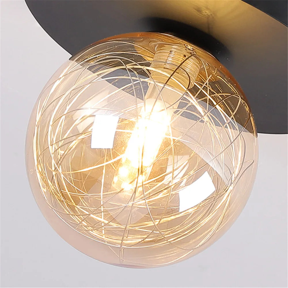 Modern Glass Led  Ceiling Lights Nordic Creative Entrance Celing Lamp Minimalist corridor Aisle light for Home Lighting