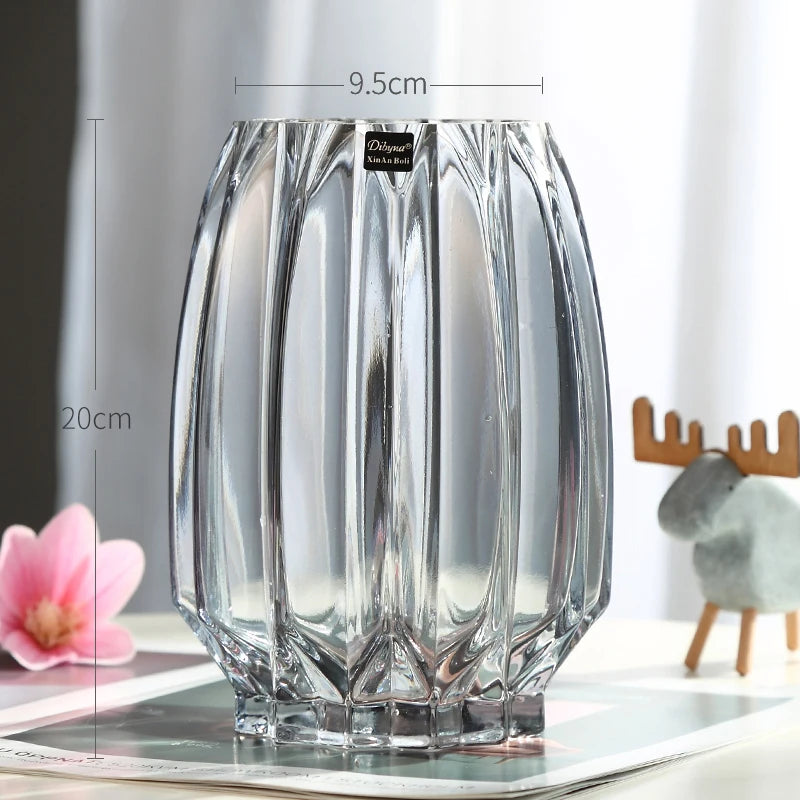 Vase Home Decor Large Glass Vases Bottle Transparent Hydroponic Terrarium Room Flower Decoration Vase стекл ваза для цветов