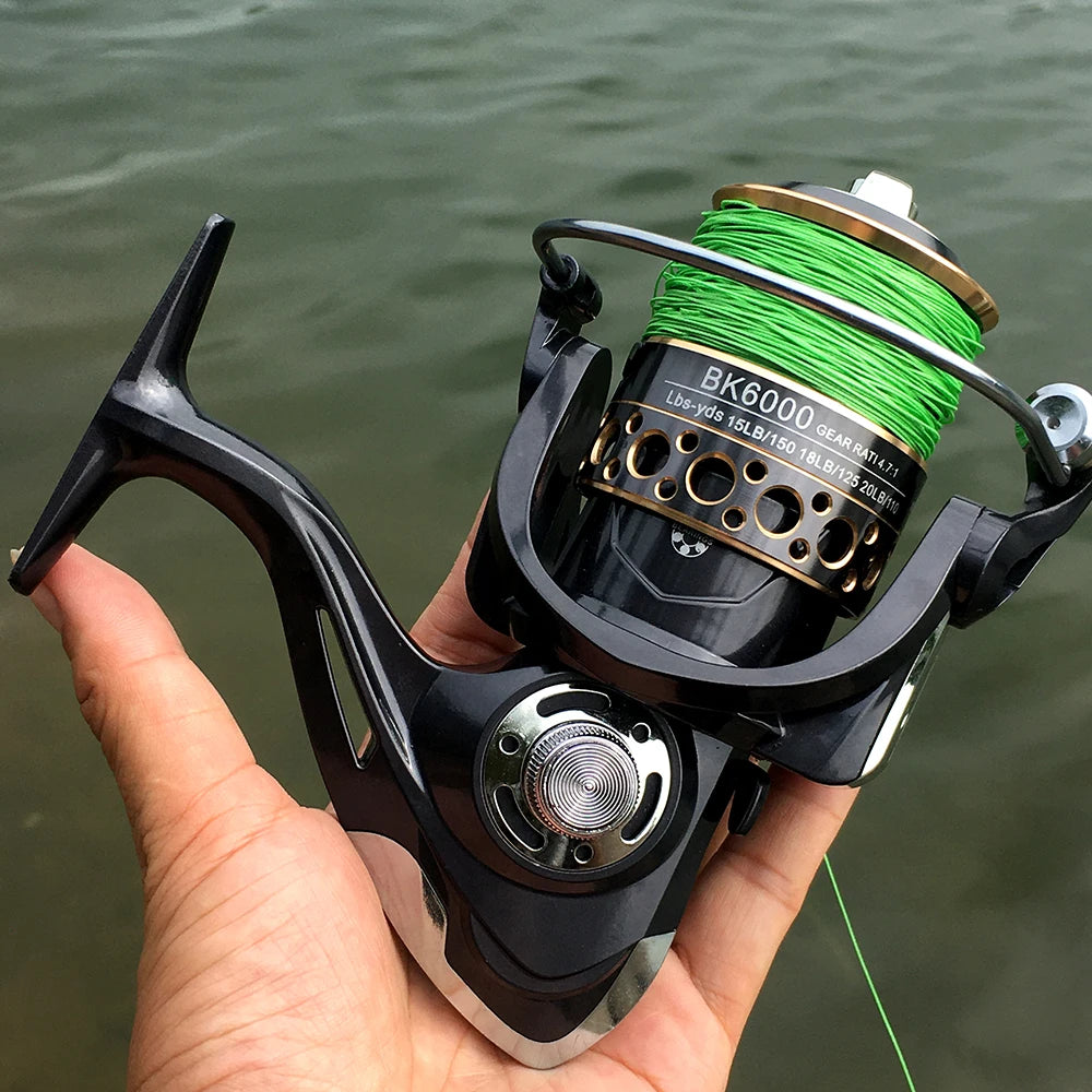 2000-7000 13BB 5.2:1 Gear Ratio Saltwater Fishing Reels Metal Spool Spinning Fishing Reel Left/Right Handle