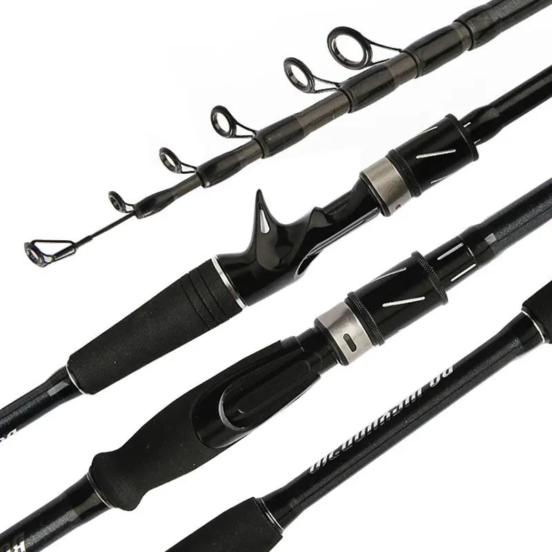 New 1.8m 2.1m 2.4m 2.7m 3.0m 3.3m 3.6m Carbon Telescopic Carbon Fishing Rod M Power Ultralight Travel Casting Spinning Rod