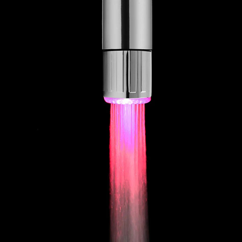 LED Temperature Sensitive 1/3/7-Color Light-up Faucet Kitchen Bathroom Glow Water Saving Faucet Aerator Tap Nozzle Shower