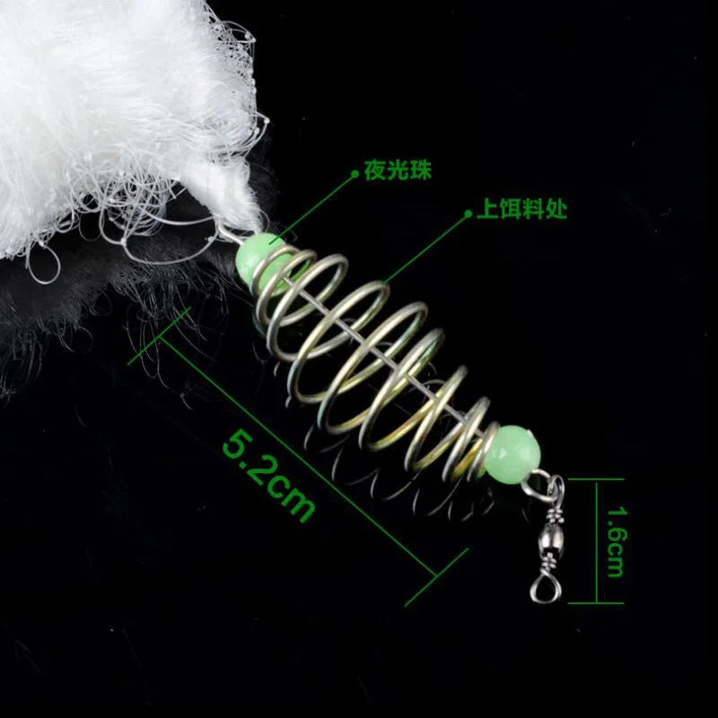 ZUOFILY New Design Copper Spring Shoal Fishing Net Netting Luminous Beads Swivel Fishing Lure Fishing Hooks Fishing Tackle