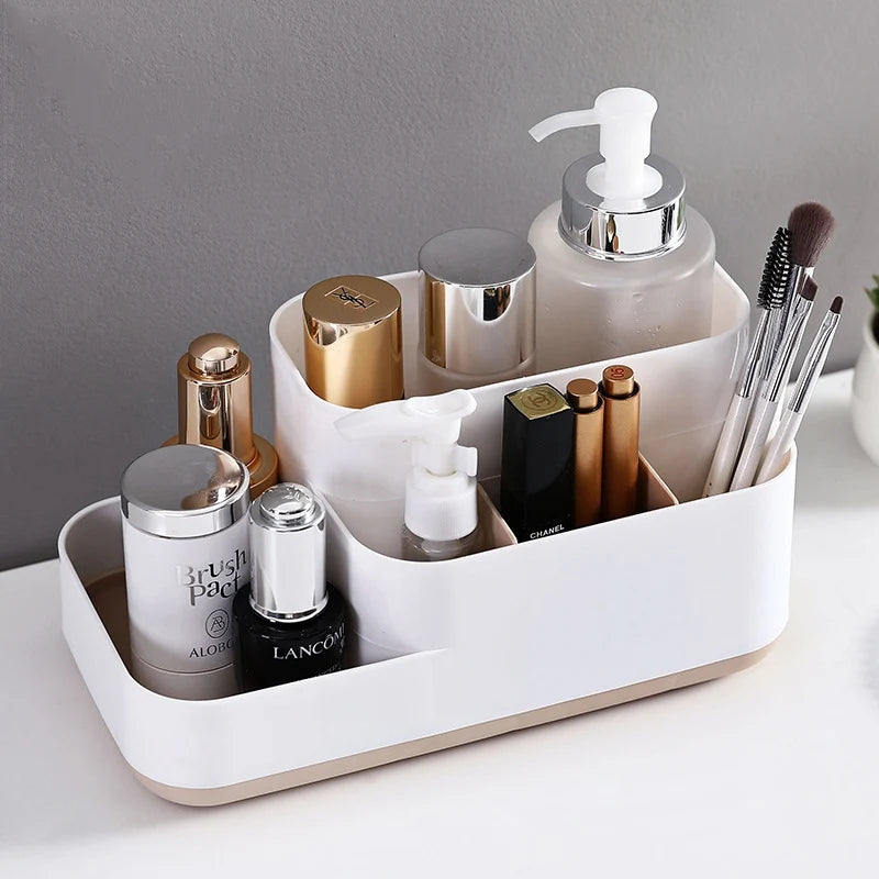 Plastic Makeup Organizer Bathroom Storage Box Cosmetic Organiser Office Desktop Make Up Jewelry Storage Box Sundries Container