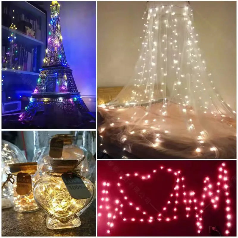 LED String Light Copper Wire Outdoor Led Garland Lamp Christmas Fairy Light For Christmas Tree Wedding Party Home Decoration