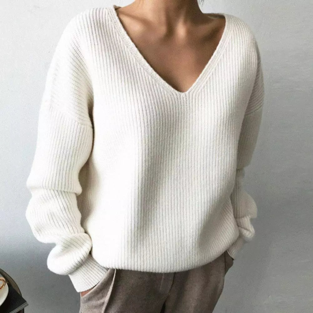 2020 Autumn Winter Women Long Batwing Sleeve V Neck Irregular Hem Loose Ribbed Knitted Sweater Women's Clothing свитер женский