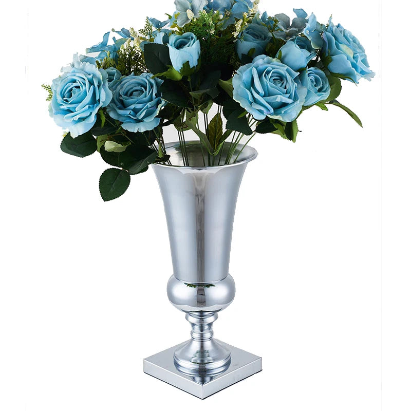 Large Flower Vase Home Decor Creative Metal Iron Desktop Vases For Flowers Home Decoracion Hogar Vases Table Wedding