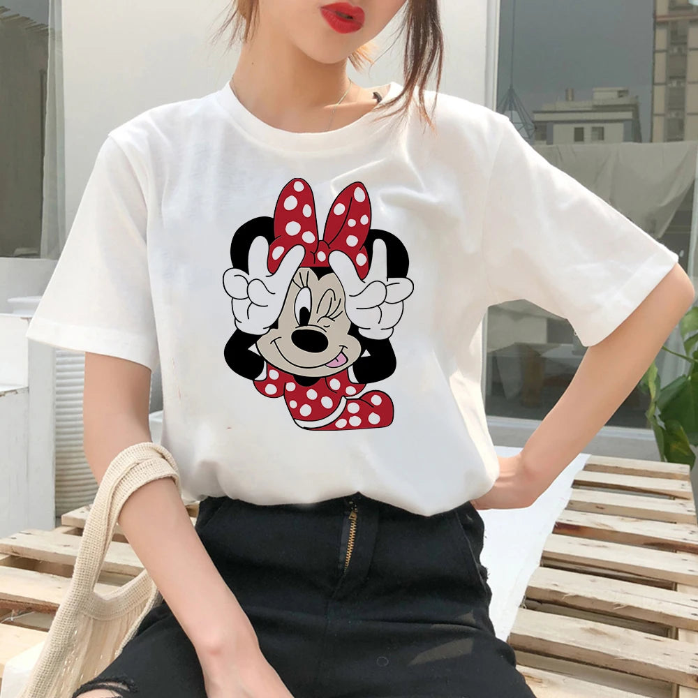 Urbano Mickey Mouse Disney T-Shirt Women's Clothing Summer 2022 Top Minnie Fashion Couple T Shirts Casual Cheap Free Shipping