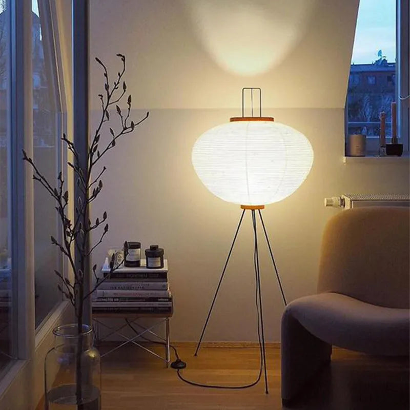 Akari 10A Floor Lamp Japanese paper floor lamp white minimalist led desktop decorative lamp villa art room corner studio lamp