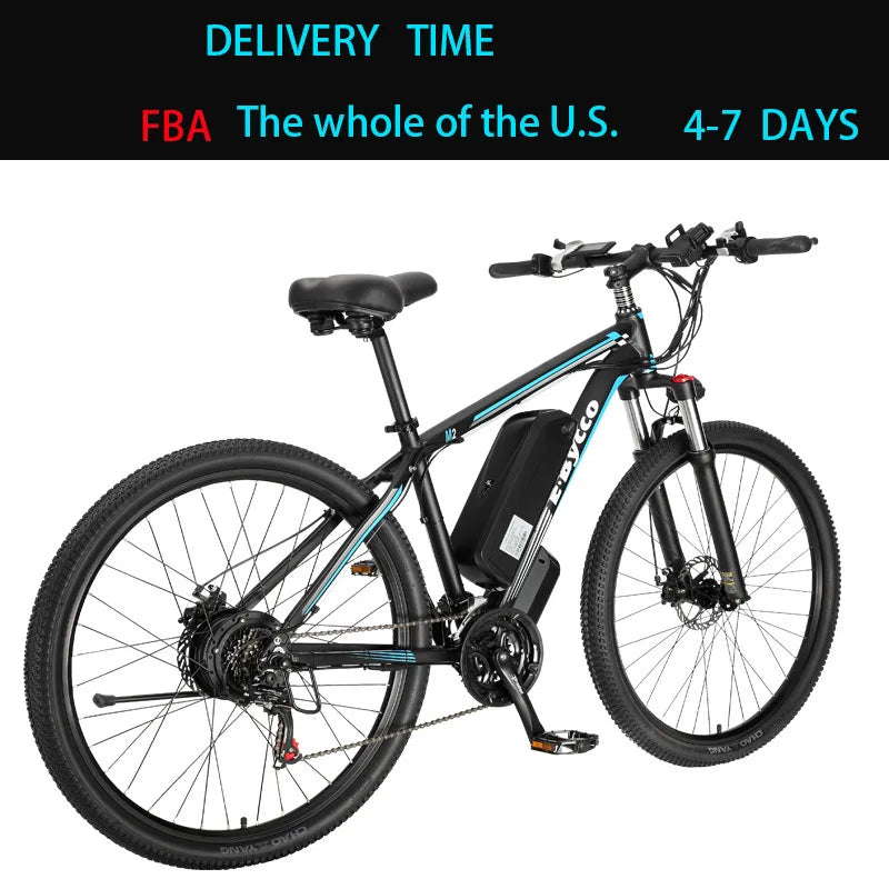 29 Inch Urban Electric Mountain Bike 48V 500W 10Ah Electric Bicycle 50km/h E-bike Pure Electric Endurance 30-40km