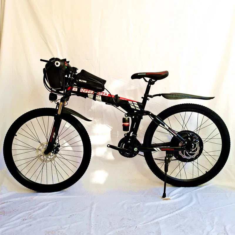 26 inch Electric Bicycle 48V 15ah Lithium Battery Electric Mountain Bike 1000W Motor Foldable EBike powerful Electric Bike