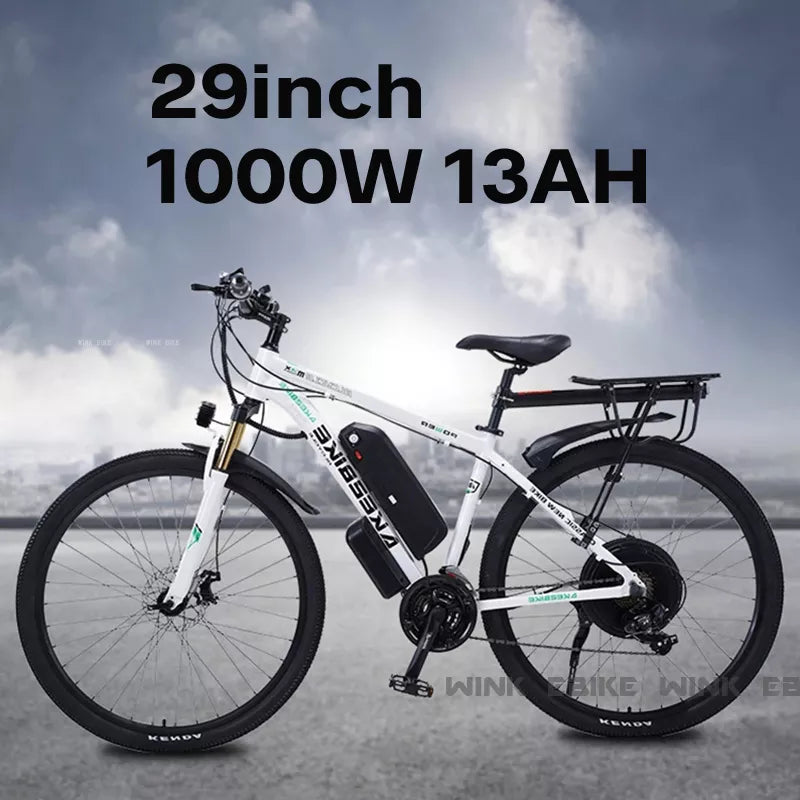 29inch E-bike Men 48V 13Ah 1000W Mountain Electric Bicycle Lightweight Lithium Battery Electric  Bike Ebike for Adult